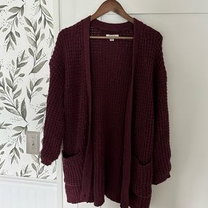 American Eagle Maroon Cardigan